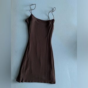 Brown mini dress